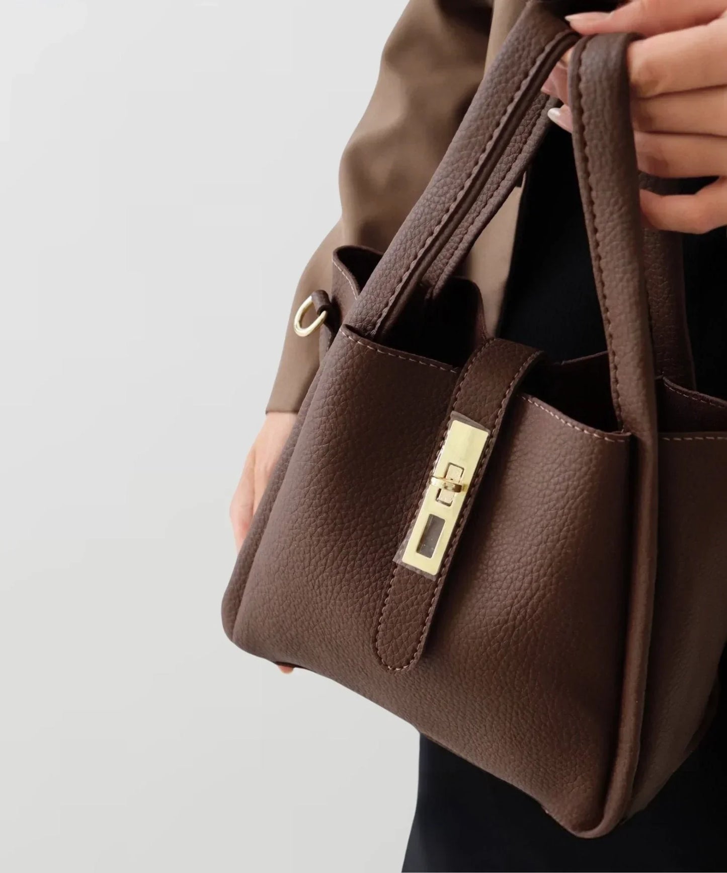 Elena | Chic Leather Shoulder Bag for Effortless Style