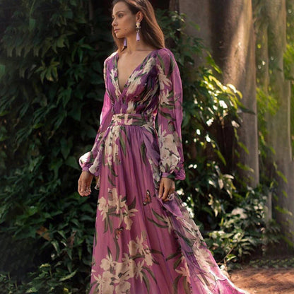 Camila - Stunning Women's Purple Maxi Dress for Elegant Occasions