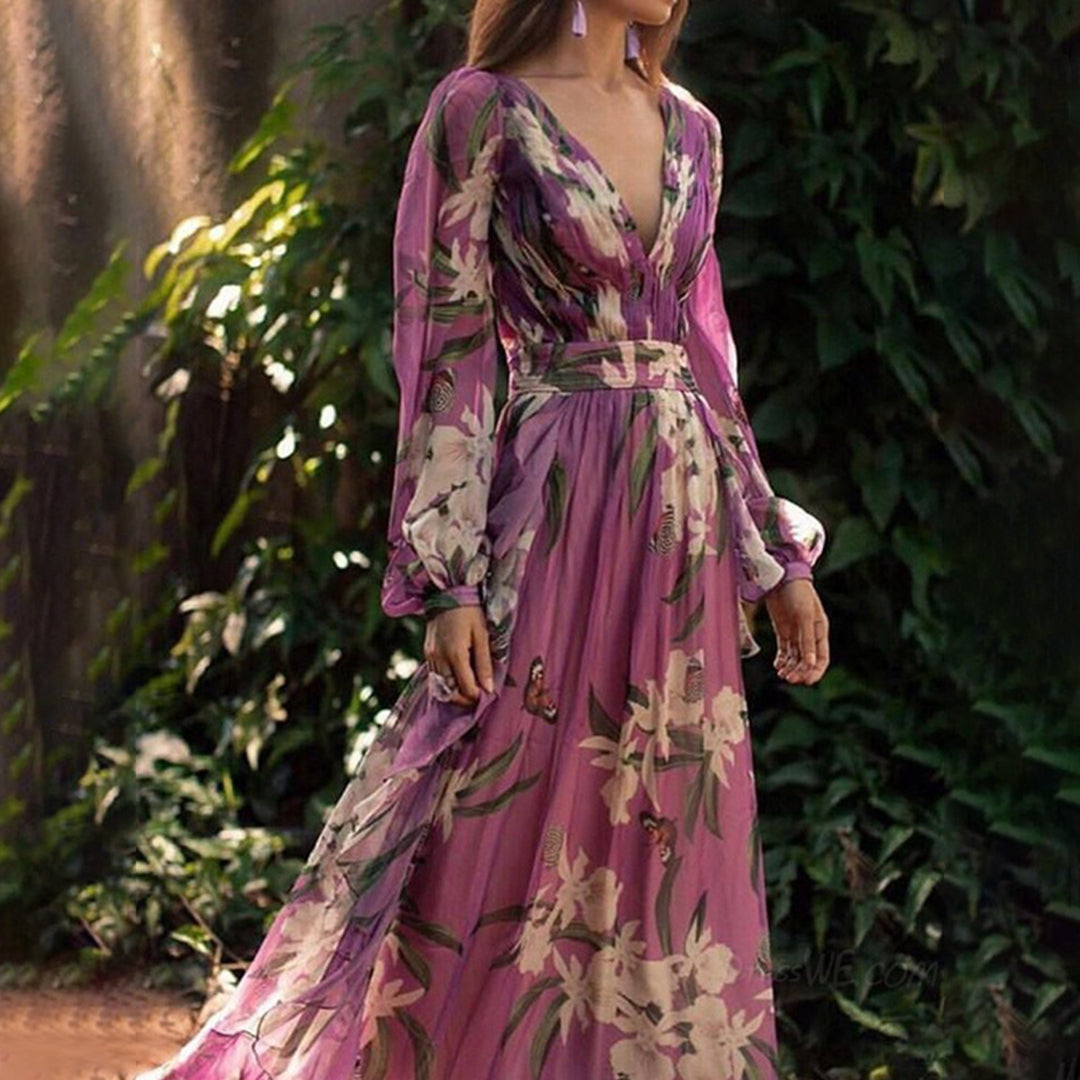 Camila - Stunning Women's Purple Maxi Dress for Elegant Occasions