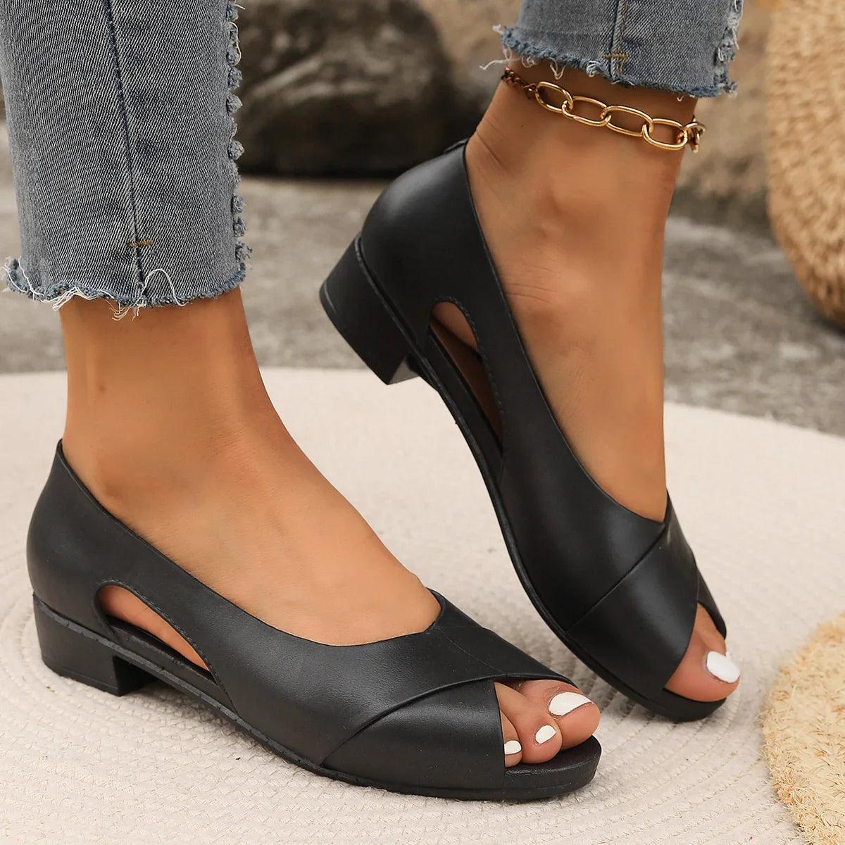 Mia | Chic Low Heel Sandals for Ultimate Comfort