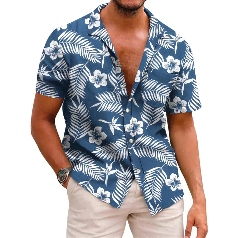 Koen - Stylish Short-Sleeve Floral Shirt