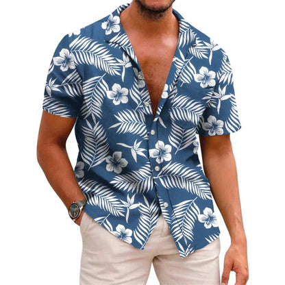 Koen - Stylish Short-Sleeve Floral Shirt