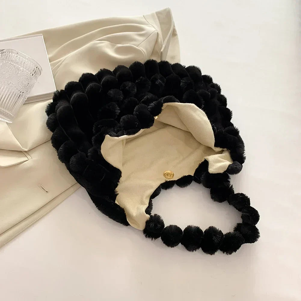 Chic Plush Tote Handbag