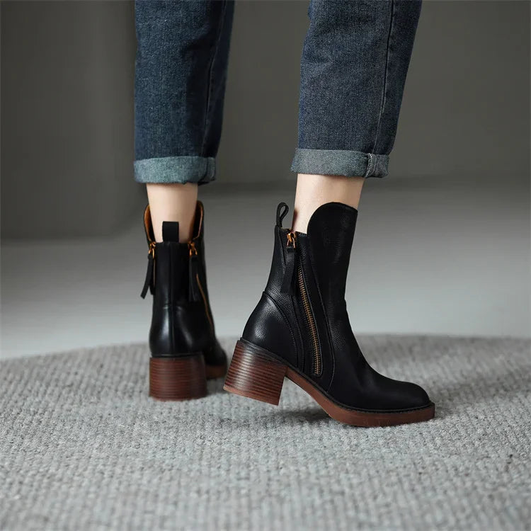 Katherine - Chic and Stylish Leather Boots