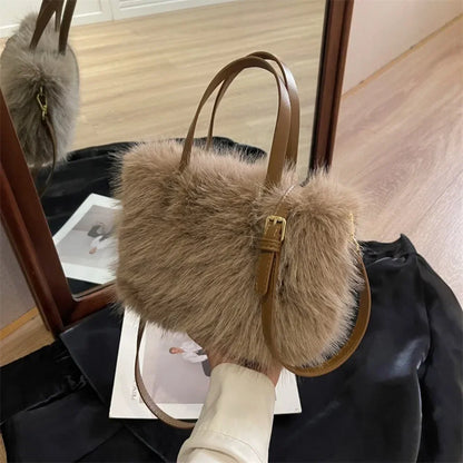 Chic Faux Fur Tote Bag for Stylish Carrying