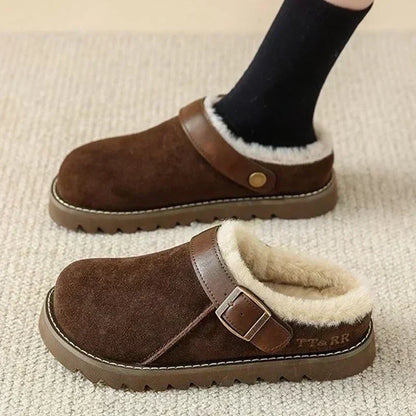 Sabrina - Luxurious Suede Clogs with Cozy Plush Lining