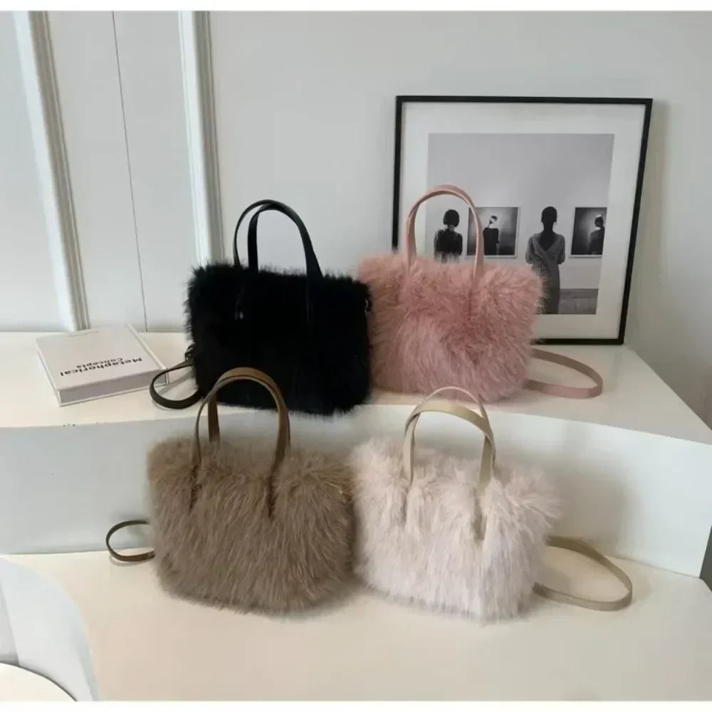 Chic Faux Fur Tote Bag for Stylish Carrying