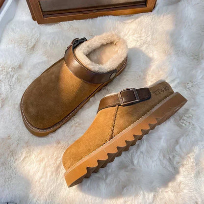 Sabrina - Luxurious Suede Clogs with Cozy Plush Lining