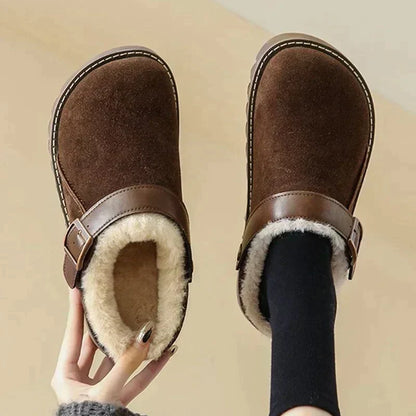Sabrina - Luxurious Suede Clogs with Cozy Plush Lining