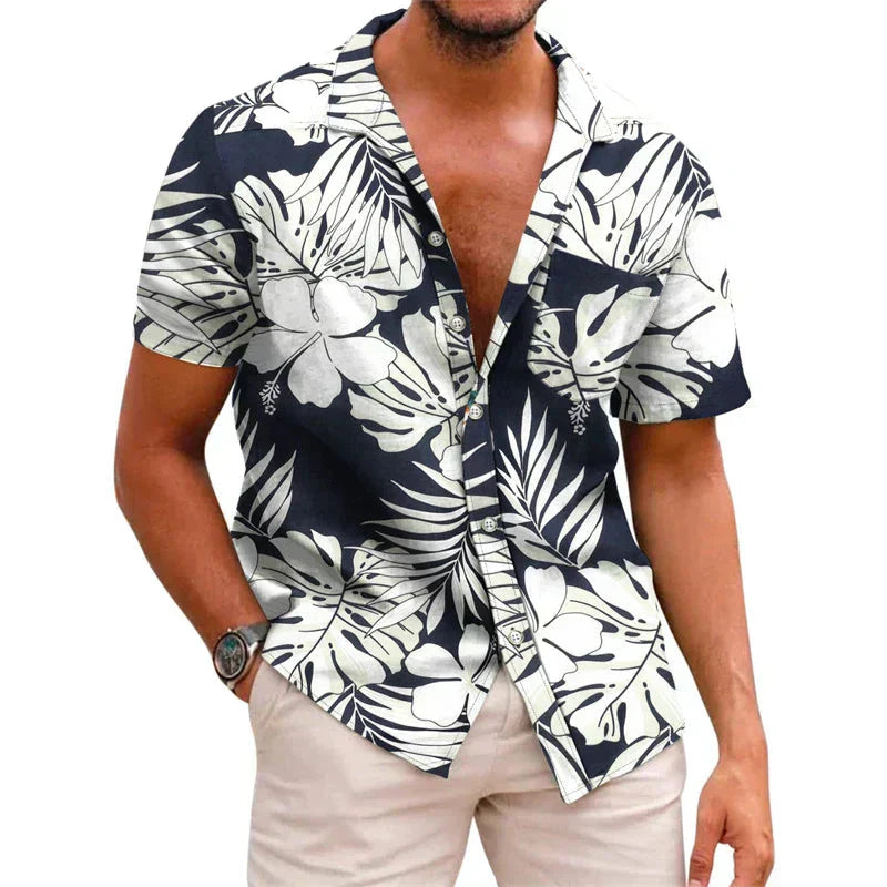 Koen - Stylish Short-Sleeve Floral Shirt