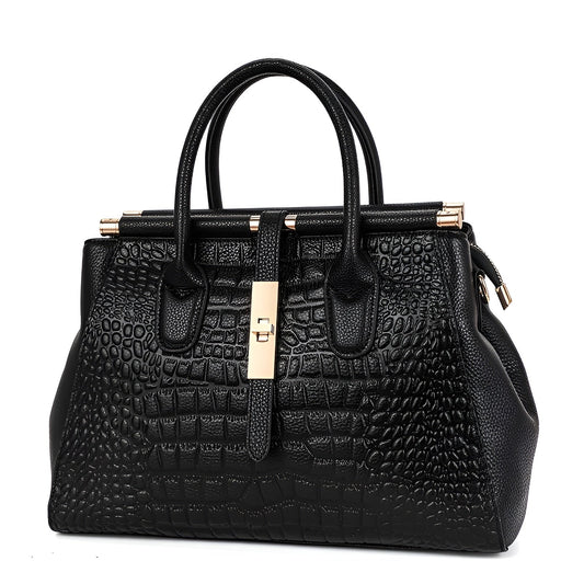 Stylish Maxie Alligator Print Handbag