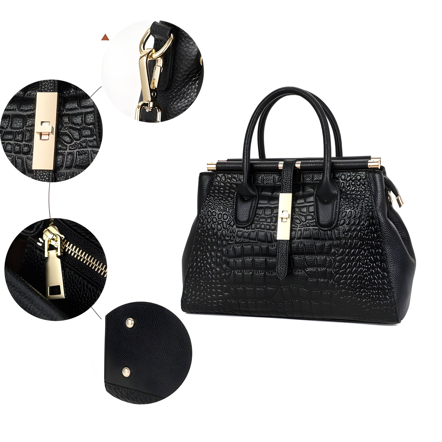 Stylish Maxie Alligator Print Handbag