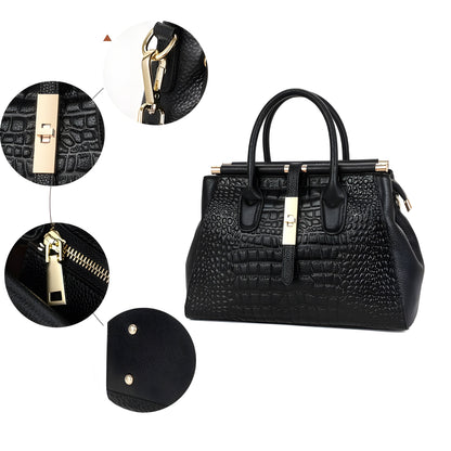 Stylish Maxie Alligator Print Handbag