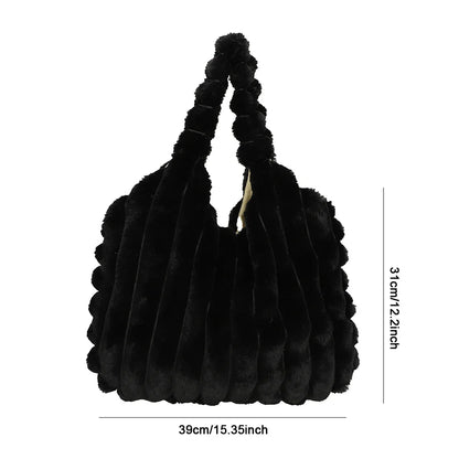 Chic Plush Tote Handbag