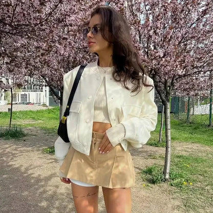 Clancy - Chic Cropped Women's Jacket for Effortless Style