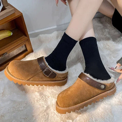 Sabrina - Luxurious Suede Clogs with Cozy Plush Lining