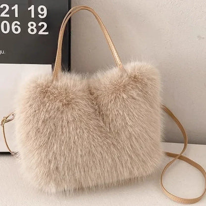 Chic Faux Fur Tote Bag for Stylish Carrying