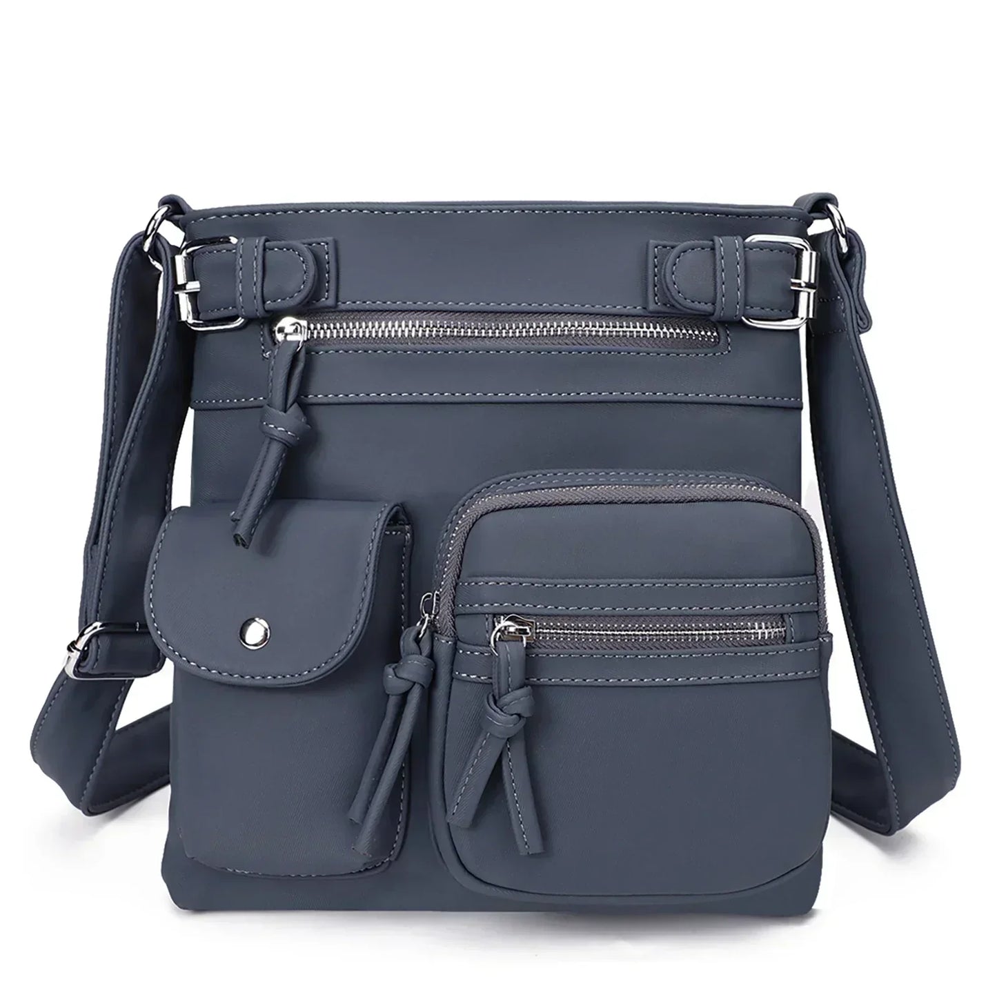 Stylish Leather Shoulder Bag with Ample Compartments