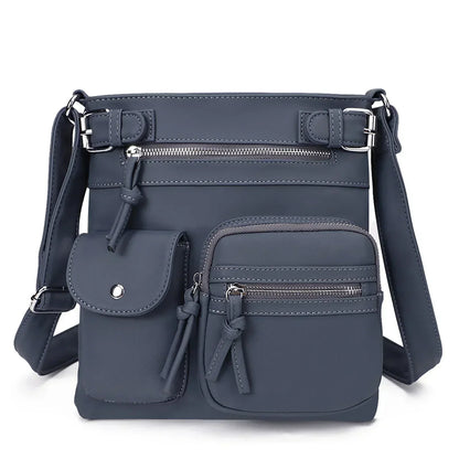 Stylish Leather Shoulder Bag with Ample Compartments