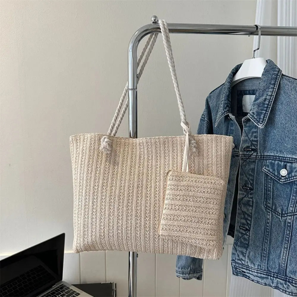 Stylish Oversized Woven Tote Bag for Ultimate Storage