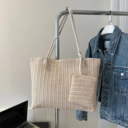 Stylish Oversized Woven Tote Bag for Ultimate Storage