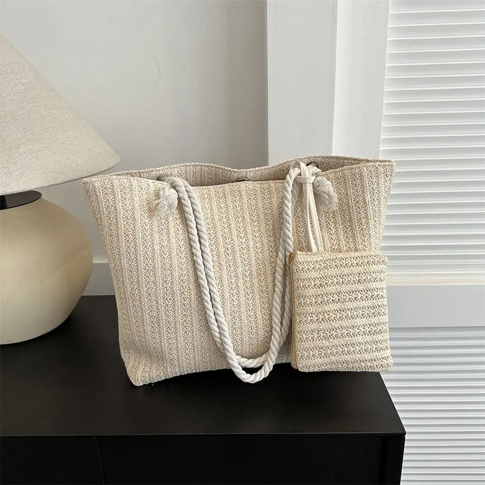 Stylish Oversized Woven Tote Bag for Ultimate Storage