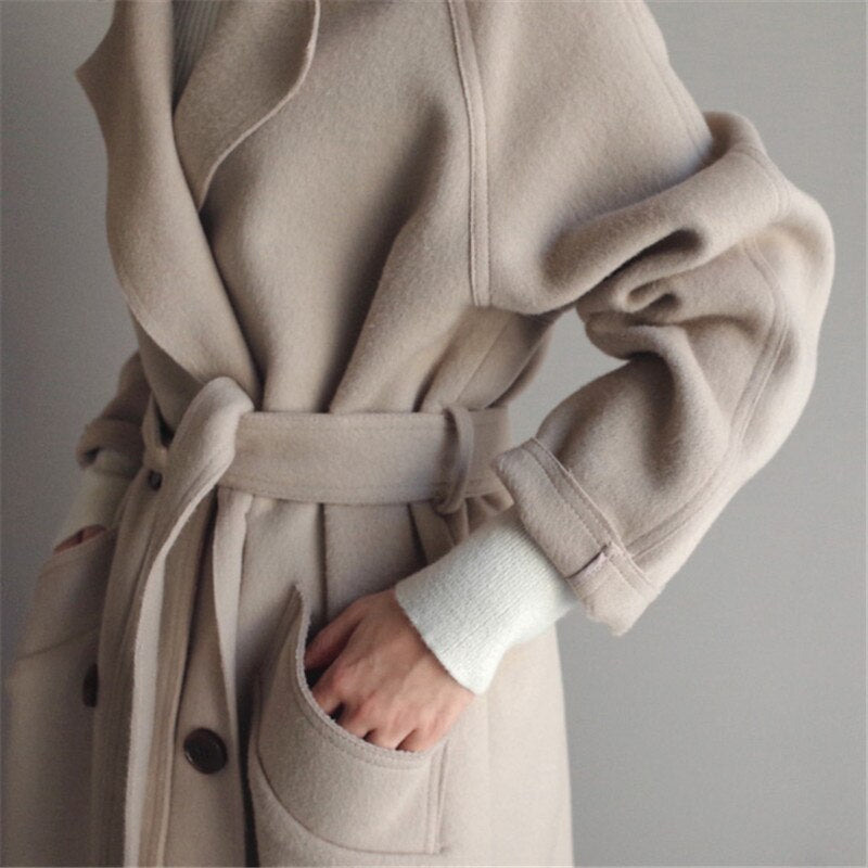 Esmee - Stylish Women's Wool Trench Coat for a Chic Look