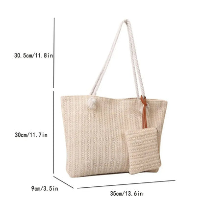 Stylish Oversized Woven Tote Bag for Ultimate Storage