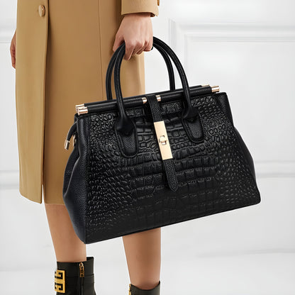 Stylish Maxie Alligator Print Handbag