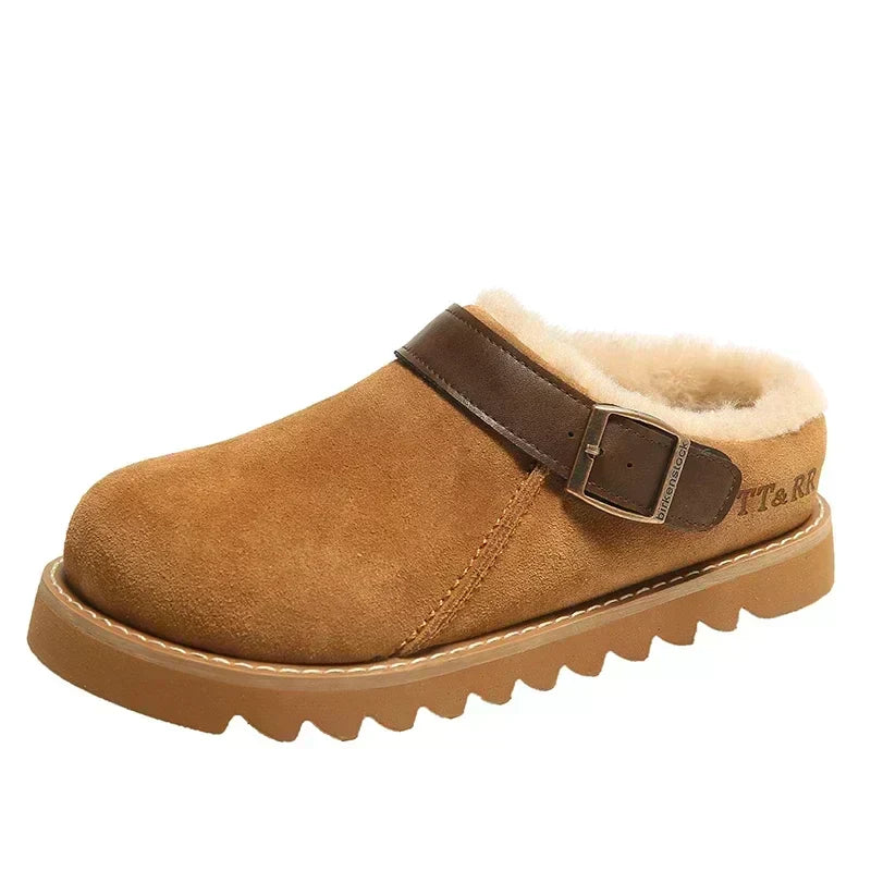 Sabrina - Luxurious Suede Clogs with Cozy Plush Lining