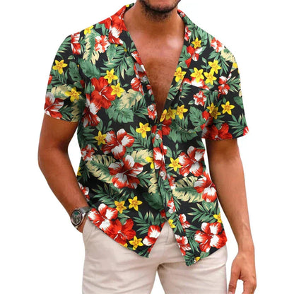 Koen - Stylish Short-Sleeve Floral Shirt