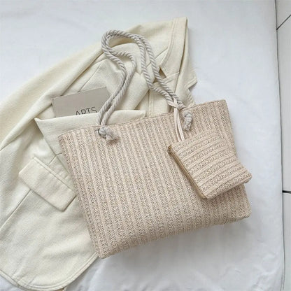 Stylish Oversized Woven Tote Bag for Ultimate Storage