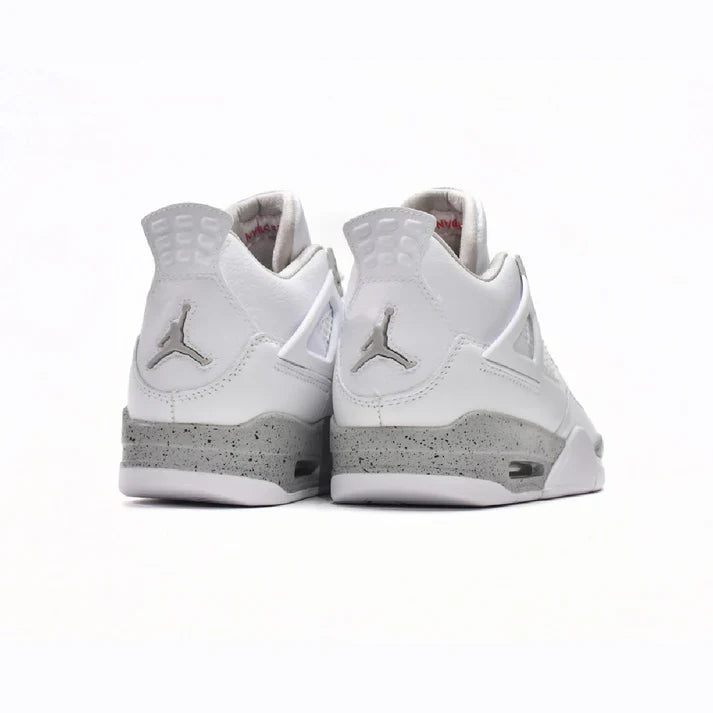 White & Grey Heritage Court Sneaker with Concrete-Texture Midsole | Veltrex™