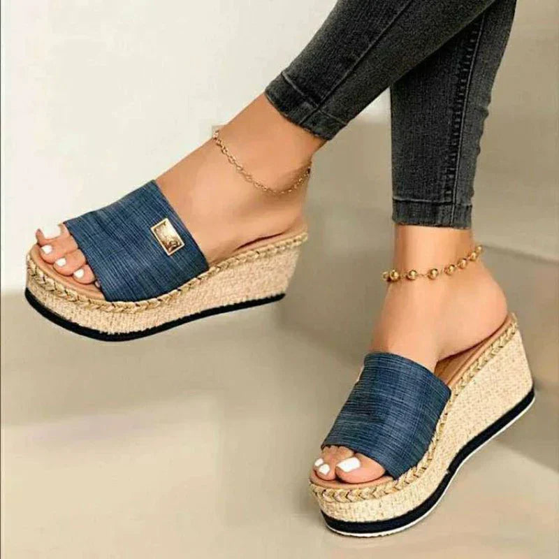 Annag - Stylish Casual Wedge Sandals Featuring a Trendy Espadrille Sole