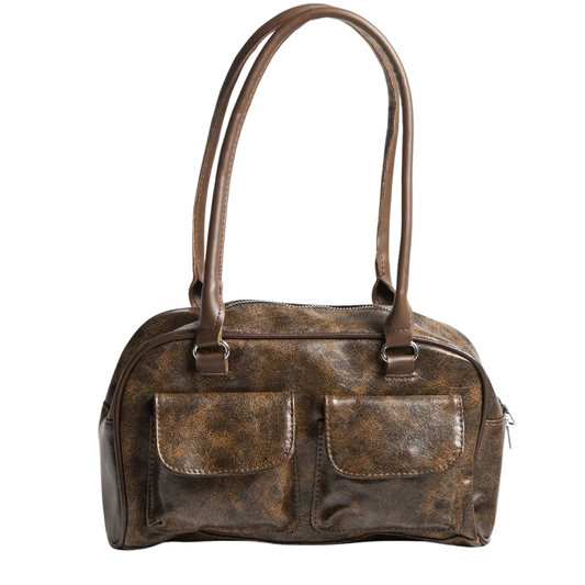 Stylish Distressed Leather Adjustable Carrying Strap for Women