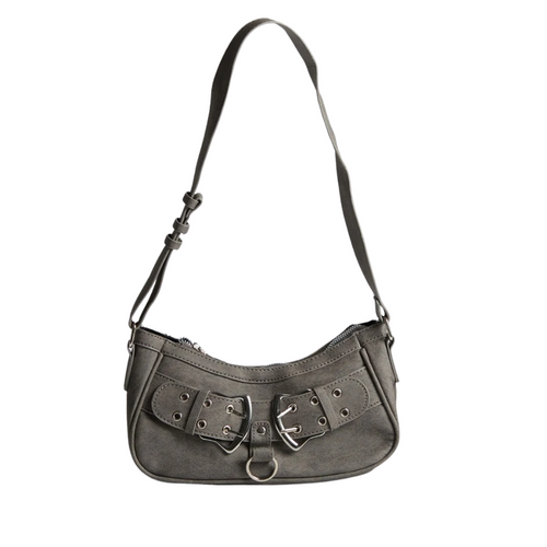 Chic Mini Zazie Faux Leather Shoulder Bag with Adjustable Strap for Women