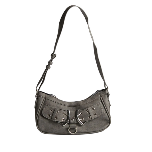 Chic Mini Zazie Faux Leather Shoulder Bag with Adjustable Strap for Women