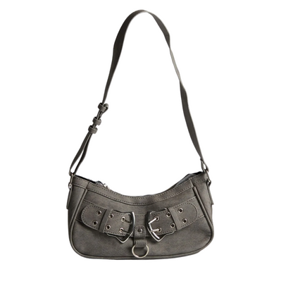 Chic Mini Zazie Faux Leather Shoulder Bag with Adjustable Strap for Women