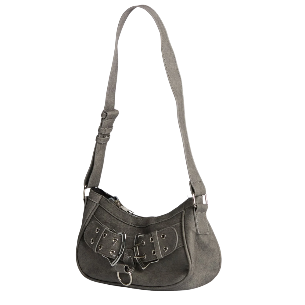 Chic Mini Zazie Faux Leather Shoulder Bag with Adjustable Strap for Women