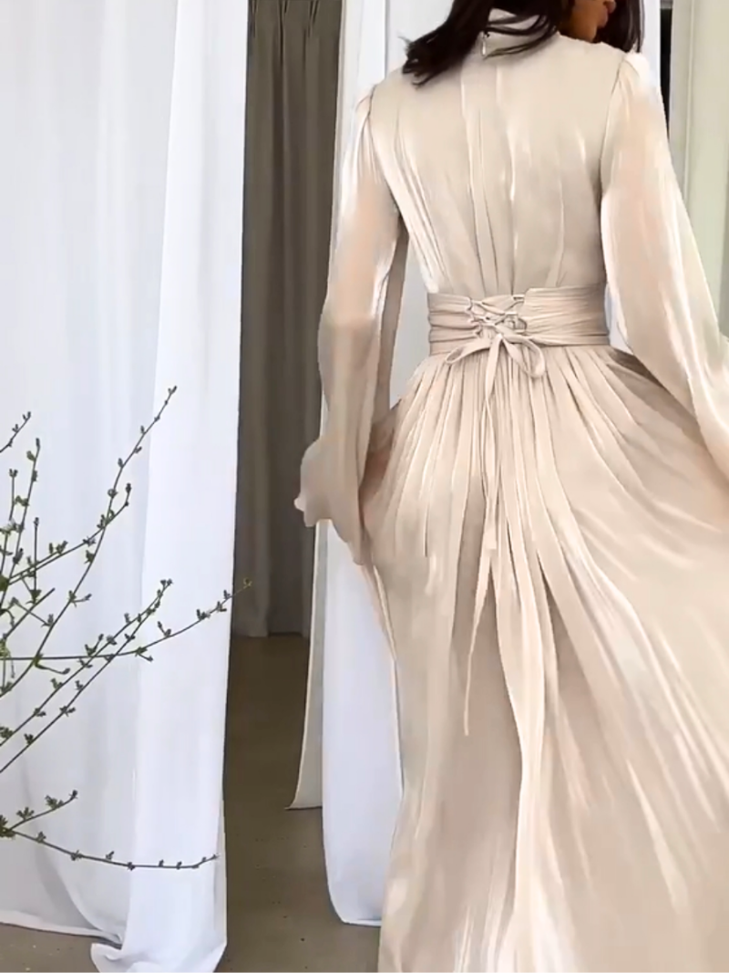 Jennifer | Women's Maxi Dress | Stylish Bow Belt Design for Elegance & Comfort