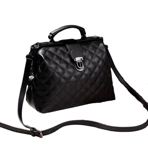 Elegant Handbag with Chic Metal Clasp
