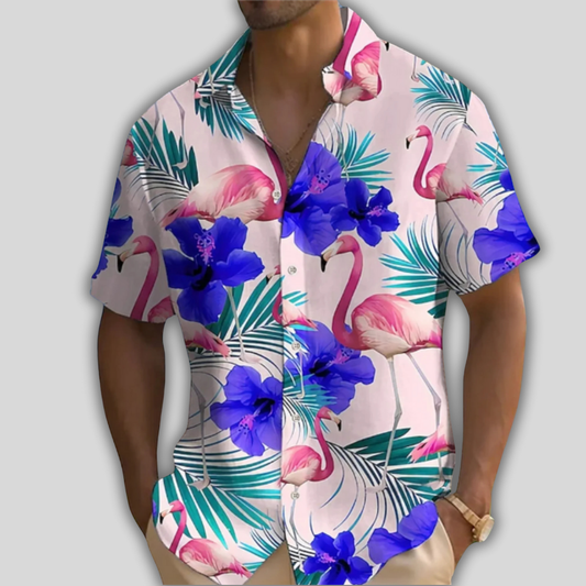 Lennart - Vibrant Short-Sleeved Hawaiian Shirt for a Breezy Look