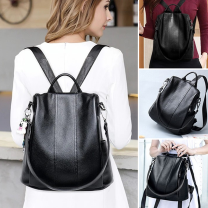 Stylish Anti-Theft Leather Backpack for Ultimate Security