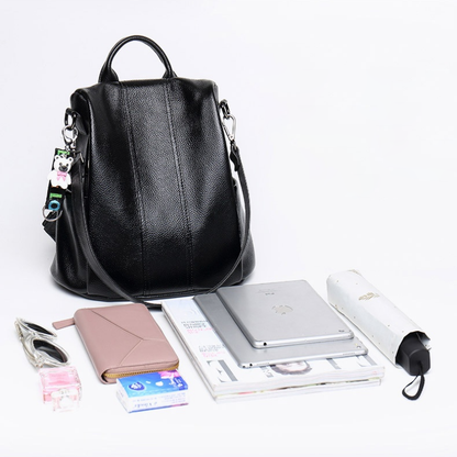 Stylish Anti-Theft Leather Backpack for Ultimate Security