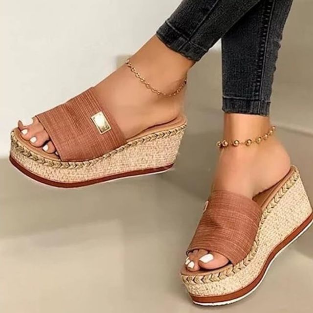 Annag - Stylish Casual Wedge Sandals Featuring a Trendy Espadrille Sole