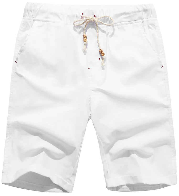 Alistair - Stylish Linen Beach Shorts for Men with Adjustable Drawstring