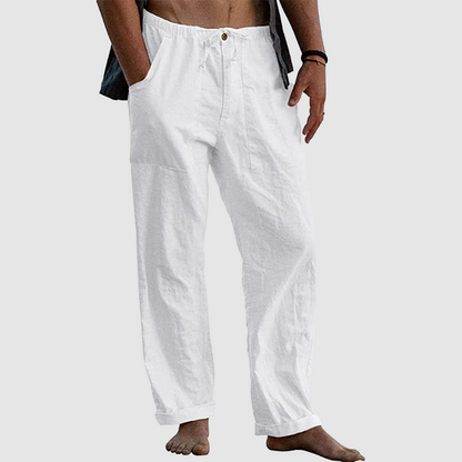 Men's Relaxed Fit Linen Beach Trousers by Adam - Perfect for Summer Adventures!