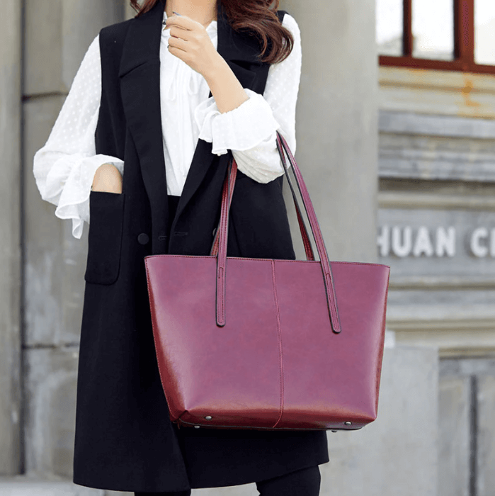 Chic Vintage Leather Tote Bag - Limited Edition!