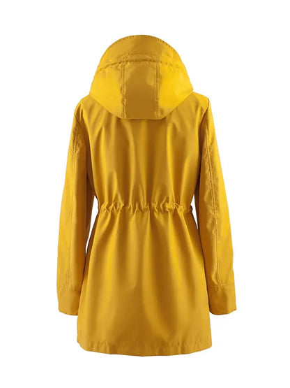 Kiah - Stylish Women's Long Sleeve Rain Coat for Elegance in Any Weather