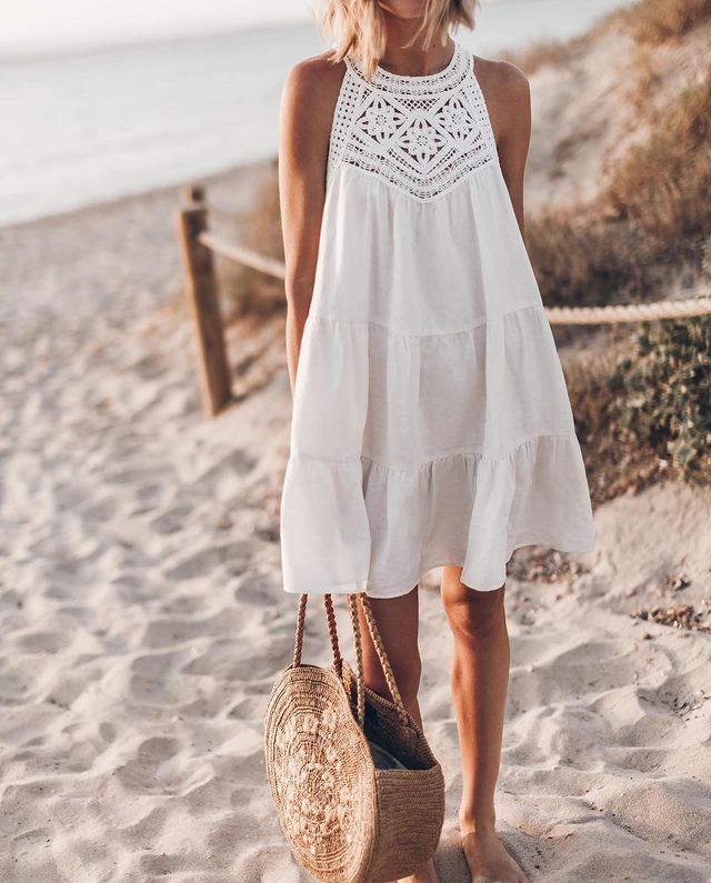 Charming Yana - Crochet Detailing Summer Dress